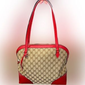 RARE Red Gucci Logo Monogram tote bag